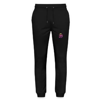 39 Number Jersey Crown - Stanley/Stella Mover Unisex Organic Jogging Trousers - black - Front - Marisol (170cm) & Nik (191cm)