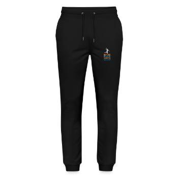 Handballer Wettkampf Tor - Stanley/Stella Unisex Bio Jogginghose Mover  - Schwarz - Vorne - Marisol (170cm) & Nik (191cm)