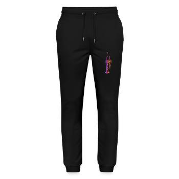 Trompete - Stanley/Stella Unisex Bio Jogginghose Mover  - Schwarz - Vorne - Marisol (170cm) & Nik (191cm)