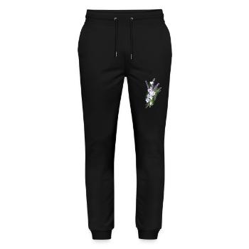 Floral - Love lettering with heart - Stanley/Stella Mover Unisex Organic Jogging Trousers - black - Front - Marisol (170cm) & Nik (191cm)