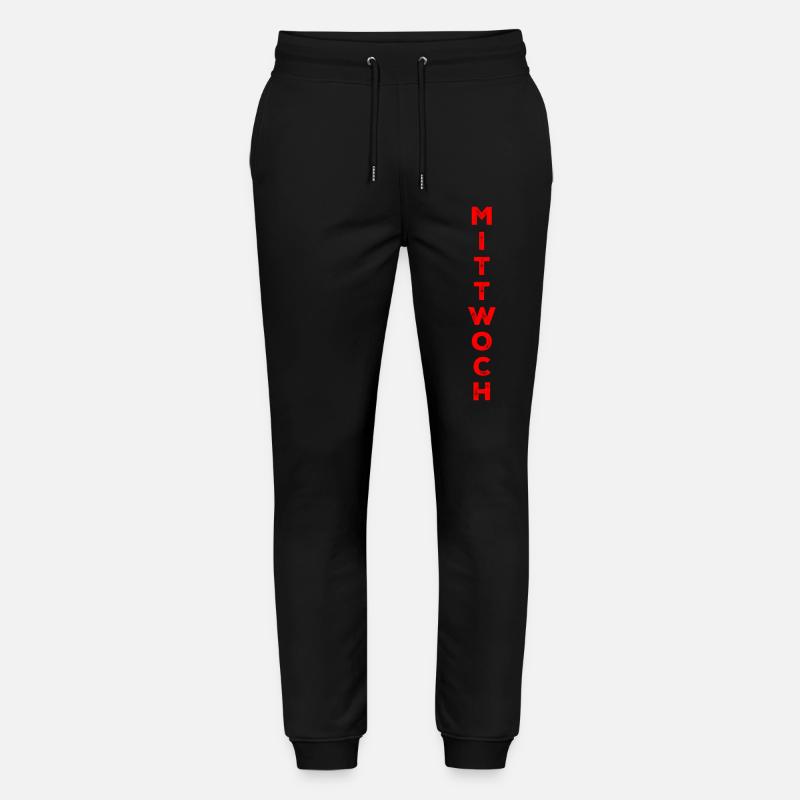 Mittwoch - rot - Stanley/Stella Unisex Bio Jogginghose Mover  - Schwarz