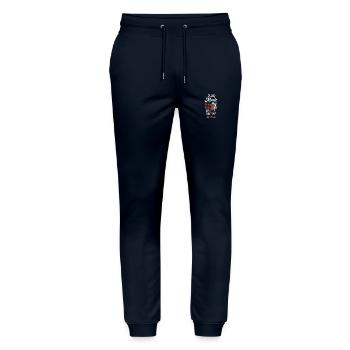 Music Town Musician Entertainment Band - Stanley/Stella Mover Unisex Organic Jogging Trousers - navy - Front - Marisol (170cm) & Nik (191cm)