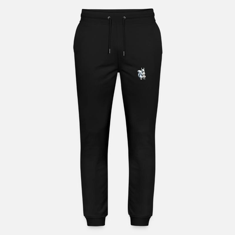 Squirrel - Cute Low Polygon Design - Stanley/Stella Mover Unisex Organic Jogging Trousers - black