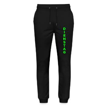 Tuesday - green - Stanley/Stella Mover Unisex Organic Jogging Trousers - black - Front - Marisol (170cm) & Nik (191cm)