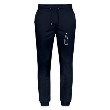 Bierflasche Bier Symbol - Stanley/Stella Unisex Bio Jogginghose Mover  - Navy - Vorne - Marisol (170cm) & Nik (191cm)