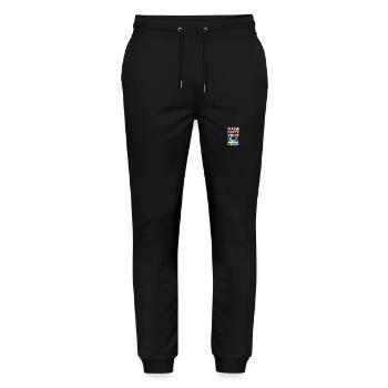 Malle Party Crew - Stanley/Stella Unisex Bio Jogginghose Mover  - Schwarz - Vorne - Marisol (170cm) & Nik (191cm)