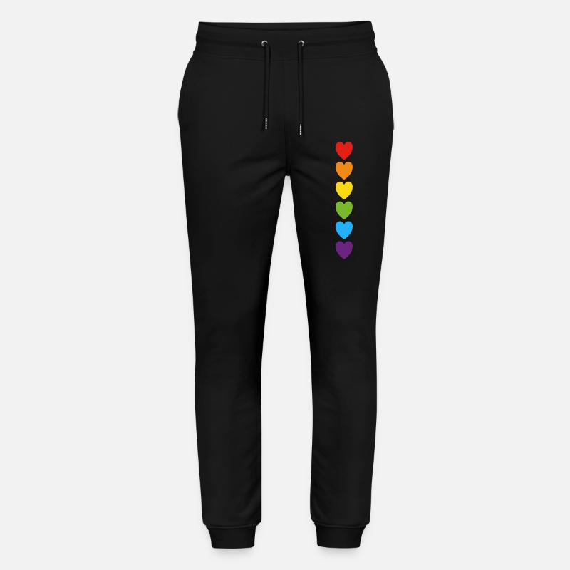 Pride Regenbogenherzen - Stanley/Stella Unisex Bio Jogginghose Mover  - Schwarz