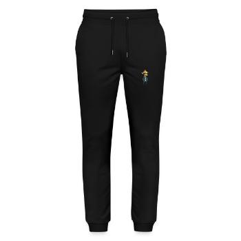 Giraffe Winter - Stanley/Stella Unisex Bio Jogginghose Mover  - Schwarz - Vorne - Marisol (170cm) & Nik (191cm)