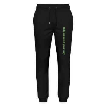 Hilf mir, es auf deine Weise zu sehen - Stanley/Stella Unisex Bio Jogginghose Mover  - Schwarz - Vorne - Marisol (170cm) & Nik (191cm)