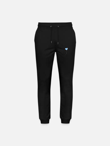 Blauer Herz Luftballon Baby Geschenkidee - Stanley/Stella Unisex Bio Jogginghose Mover  - Schwarz