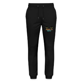 Chat - Je te condamne en silence - Pantalon de jogging bio MOVER Stanley/Stella unisexe - noir - Devant - Marisol (170cm) & Nik (191cm)