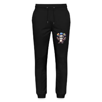 Faultier jongliert Ostereier bunt lustig - Stanley/Stella Unisex Bio Jogginghose Mover  - Schwarz - Vorne - Marisol (170cm) & Nik (191cm)