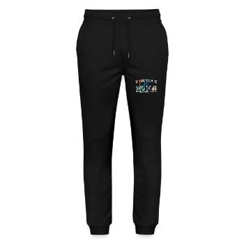 Si vous dormez, vous perdez - Pantalon de jogging bio MOVER Stanley/Stella unisexe - noir - Devant - Marisol (170cm) & Nik (191cm)