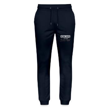 Work hard and make it happen - Stanley/Stella Unisex Bio Jogginghose Mover  - Navy - Vorne - Marisol (170cm) & Nik (191cm)