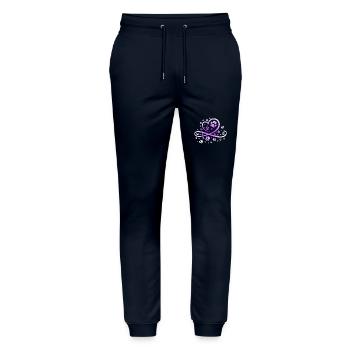 Herz mit Pfötchen und Sternen - Stanley/Stella Unisex Bio Jogginghose Mover  - Navy - Vorne - Marisol (170cm) & Nik (191cm)