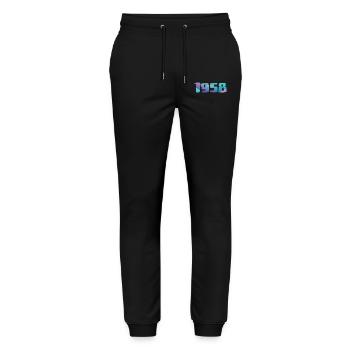 1958 Birthday Gift Vintage 1958 Retro 1958 - Stanley/Stella Mover Unisex Organic Jogging Trousers - black - Front - Marisol (170cm) & Nik (191cm)