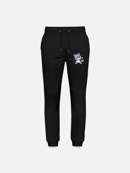 Cute little wolf - Stanley/Stella Mover Unisex Organic Jogging Trousers - black