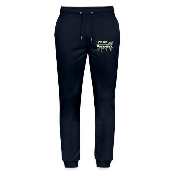 Legendary Since November 2011 - November 2011 - Stanley/Stella Mover Unisex Organic Jogging Trousers - navy - Front - Marisol (170cm) & Nik (191cm)