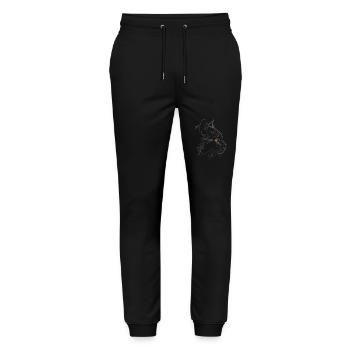Schwarze Katze Bombay Cat Outfit für - Stanley/Stella Unisex Bio Jogginghose Mover  - Schwarz - Vorne - Marisol (170cm) & Nik (191cm)