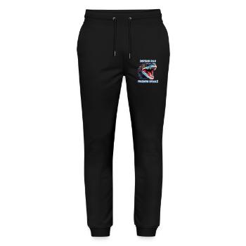 Reptile Head, Reptiles Rule, Feathers drool - Stanley/Stella Mover Unisex Organic Jogging Trousers - black - Front - Marisol (170cm) & Nik (191cm)