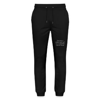 Oh Baby - Oh Baby, komm wir schalten - Stanley/Stella Unisex Bio Jogginghose Mover  - Schwarz - Vorne - Marisol (170cm) & Nik (191cm)