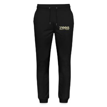 Original 2008 Vintage 2008 Retro Anniversary 2008 - Stanley/Stella Mover Unisex Organic Jogging Trousers - black - Front - Marisol (170cm) & Nik (191cm)