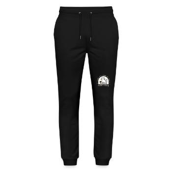 Matcha und Katzen Amateur grüner Tee Humor - Stanley/Stella Unisex Bio Jogginghose Mover  - Schwarz - Vorne - Marisol (170cm) & Nik (191cm)