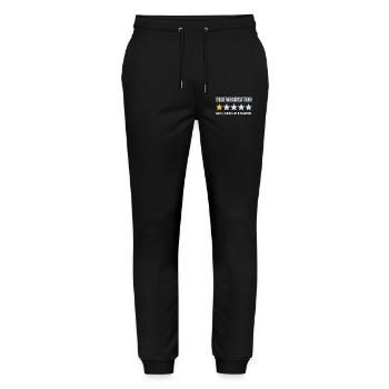 Disembarkation Awful Would Not Recommend - Cruise - Stanley/Stella Mover Unisex Organic Jogging Trousers - black - Front - Marisol (170cm) & Nik (191cm)
