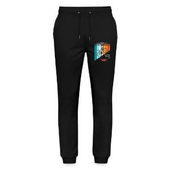 vélo mont ventoux cyclsite velo - Pantalon de jogging bio MOVER Stanley/Stella unisexe - noir - Devant - Marisol (170cm) & Nik (191cm)