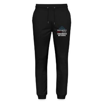 What Doesn't Kill Me Better Start Running Sniper - Stanley/Stella Mover Unisex Organic Jogging Trousers - black - Front - Marisol (170cm) & Nik (191cm)