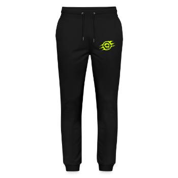 Alien Cut Scratch Fluo - Pantalon de jogging bio MOVER Stanley/Stella unisexe - noir - Devant - Marisol (170cm) & Nik (191cm)
