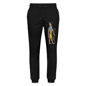 Horus Egyptian God Warrior - Stanley/Stella Mover Unisex Organic Jogging Trousers - black - Front - Marisol (170cm) & Nik (191cm)