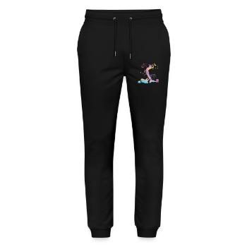 Artistic Swim Team Synchronschwimmen - Stanley/Stella Unisex Bio Jogginghose Mover  - Schwarz - Vorne - Marisol (170cm) & Nik (191cm)