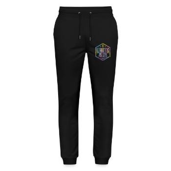Attention Girls Trip en cours - Pantalon de jogging bio MOVER Stanley/Stella unisexe - noir - Devant - Marisol (170cm) & Nik (191cm)