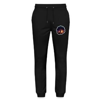 Sonnenuntergangsbaum Sticker - Stanley/Stella Unisex Bio Jogginghose Mover  - Schwarz - Vorne - Marisol (170cm) & Nik (191cm)