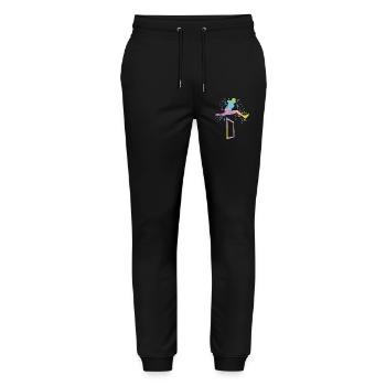 Hurdle Run Obstacle Course Kids Hurdle Run - Stanley/Stella Mover Unisex Organic Jogging Trousers - black - Front - Marisol (170cm) & Nik (191cm)