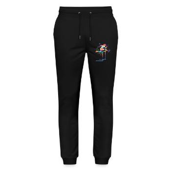 Hurdle Run Obstacle Course Kids Hurdle Run - Stanley/Stella Mover Unisex Organic Jogging Trousers - black - Front - Marisol (170cm) & Nik (191cm)