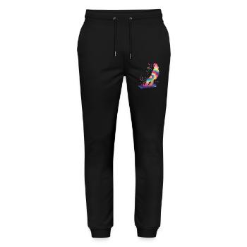 Snowboarder Snowboarding Snowboard - Stanley/Stella Mover Unisex Organic Jogging Trousers - black - Front - Marisol (170cm) & Nik (191cm)