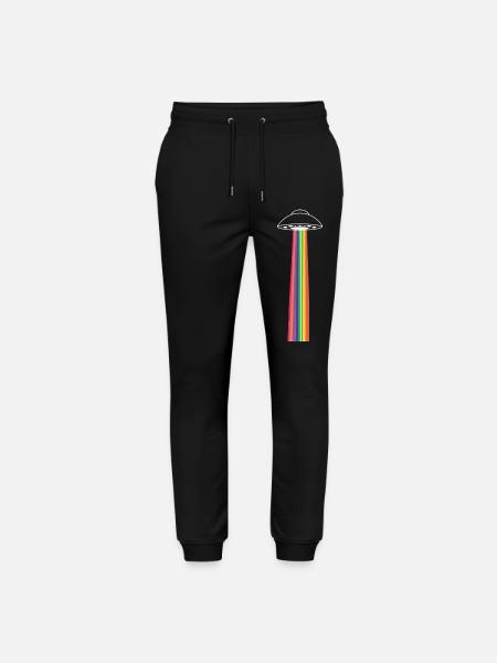 Rainbow ufo - Stanley/Stella Mover Unisex Organic Jogging Trousers - black