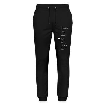 Who are you? - Stanley/Stella Mover Unisex Organic Jogging Trousers - black - Front - Marisol (170cm) & Nik (191cm)
