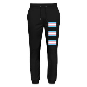 Drapeaux de la Fierté Trans - Pantalon de jogging bio MOVER Stanley/Stella unisexe - noir - Devant - Marisol (170cm) & Nik (191cm)