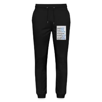 Anti AFD Design - Stanley/Stella Unisex Bio Jogginghose Mover  - Schwarz - Vorne - Marisol (170cm) & Nik (191cm)
