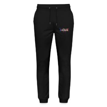 Paysage urbain coloré Boston Skyline - Pantalon de jogging bio MOVER Stanley/Stella unisexe - noir - Devant - Marisol (170cm) & Nik (191cm)