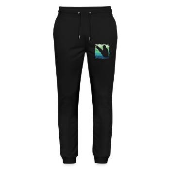 Synchronized Water Diver High Diver - Stanley/Stella Mover Unisex Organic Jogging Trousers - black - Front - Marisol (170cm) & Nik (191cm)