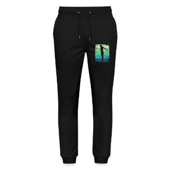 Synchronized Water Diver High Diver - Stanley/Stella Mover Unisex Organic Jogging Trousers - black - Front - Marisol (170cm) & Nik (191cm)