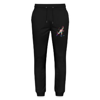 Speed skater Sportswoman Speed Skating - Stanley/Stella Mover Unisex Organic Jogging Trousers - black - Front - Marisol (170cm) & Nik (191cm)