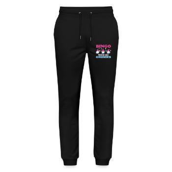 Bingo Mit Meinen Gnomies Lustiges Bingo - Stanley/Stella Unisex Bio Jogginghose Mover  - Schwarz - Vorne - Marisol (170cm) & Nik (191cm)