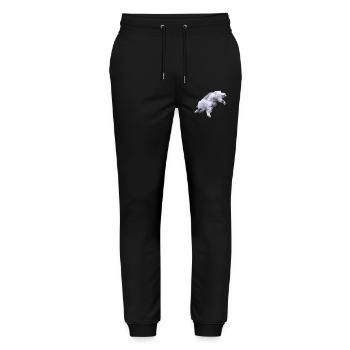 Cuddly Fur Cat Lying Pose - Stanley/Stella Mover Unisex Organic Jogging Trousers - black - Front - Marisol (170cm) & Nik (191cm)