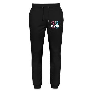 Rosa oder Blau Bruder liebt dich - Brother - Stanley/Stella Unisex Bio Jogginghose Mover  - Schwarz - Vorne - Marisol (170cm) & Nik (191cm)