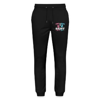 Pink Or Blue Daddy Loves You - Funny Gender reveal - Stanley/Stella Mover Unisex Organic Jogging Trousers - black - Front - Marisol (170cm) & Nik (191cm)